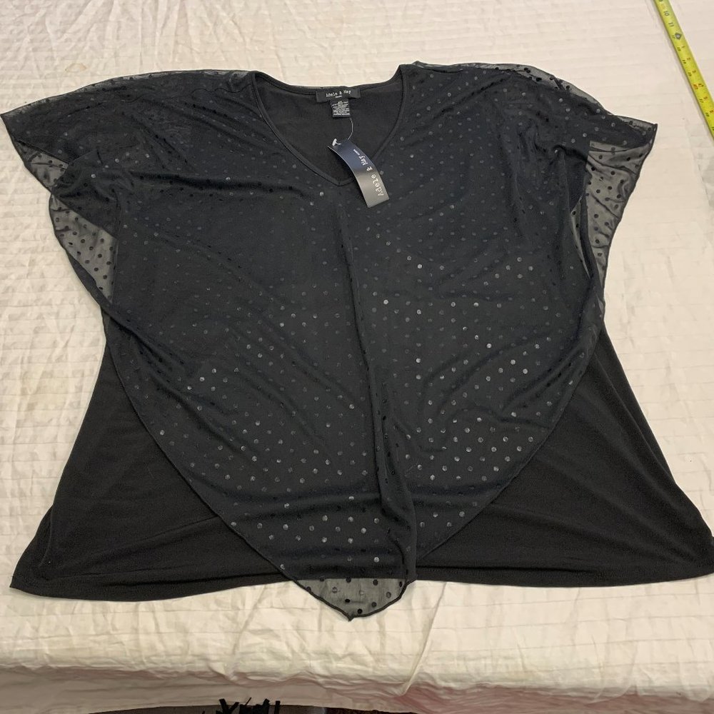 🍎🍎🍎  NWT ADELE MAY WOMENS SHIRT BLOUSE SIZE 2X 🍎🍎🍎